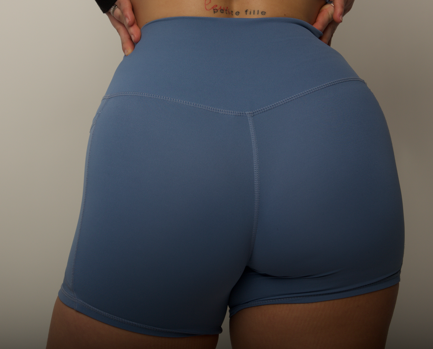 Dusty Blue Sculpting Sports Shorts: Lift and Contour