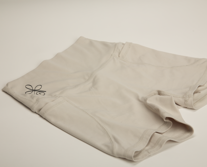 Sandy Beige Sculpting Sports Shorts: Engineered for Performance